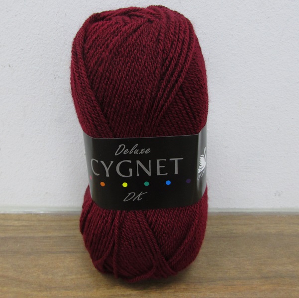 Cygnet Deluxe Double Knit Yarn, Burgundy