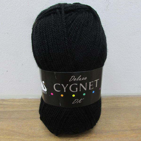 Cygnet Deluxe Double Knit Yarn, Black