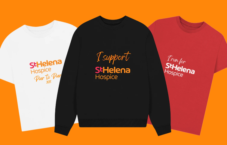Purchase St Helena branded T-shirts, jumpers and hoodies.